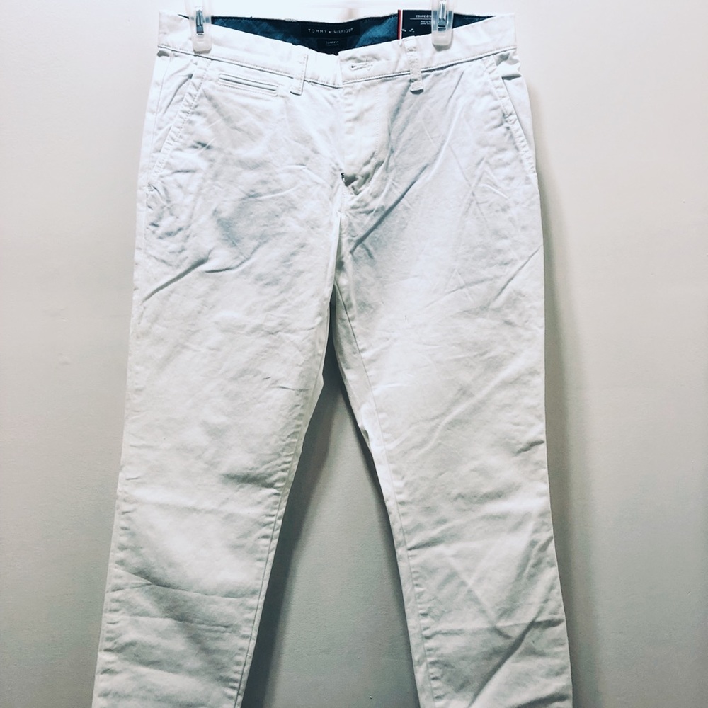 WHITE SLIM FIT TOMMY HILFIGER PANTS (NEVER WORN, BRAND NEW!)